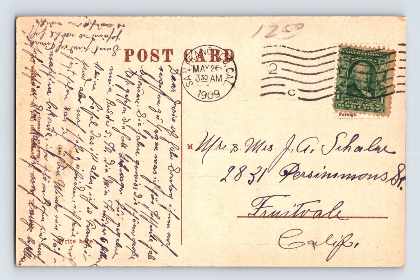 Shasta Springs California Elevator Incline Railway 1909 Postcard Posted Divided