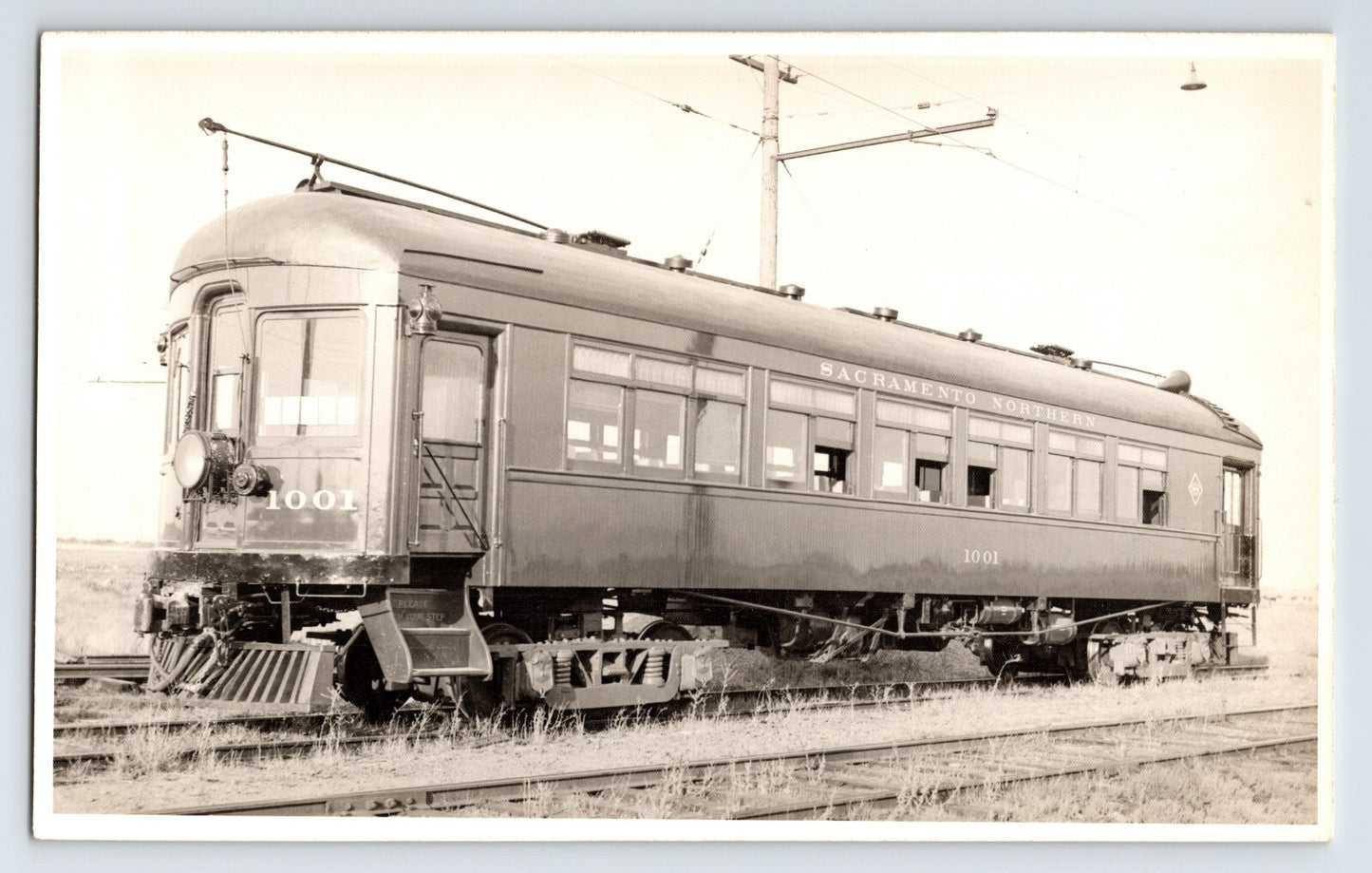 Sacramento Northern Railroad Train 1947 Photo Pittsburg California 5 x 7