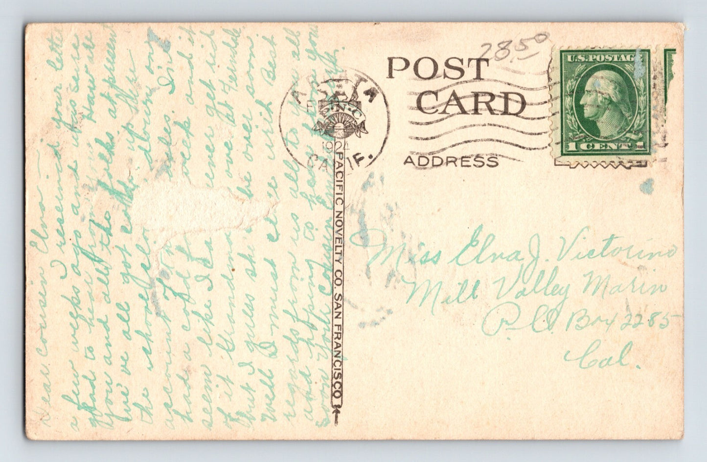 Eureka California Nazareth Convent School 1910s Postcard Unposted Divided Back