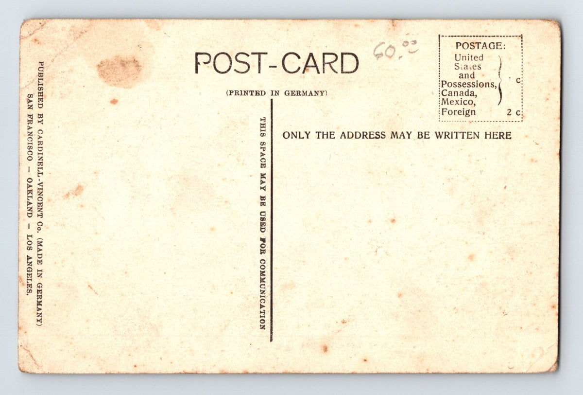 Eureka California Second Street Downtown 1910s Postcard Unposted Divided Back