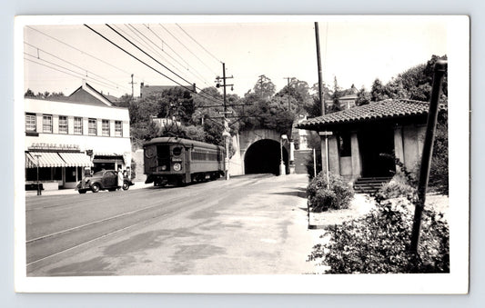Berkeley California Northbrae Tunnel Hopkins Street 1941 streetcar railroad photograph