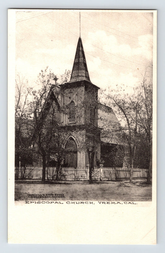 Yreka California Episcopal Church Albertype 1910s Postcard Unposted Divided Back