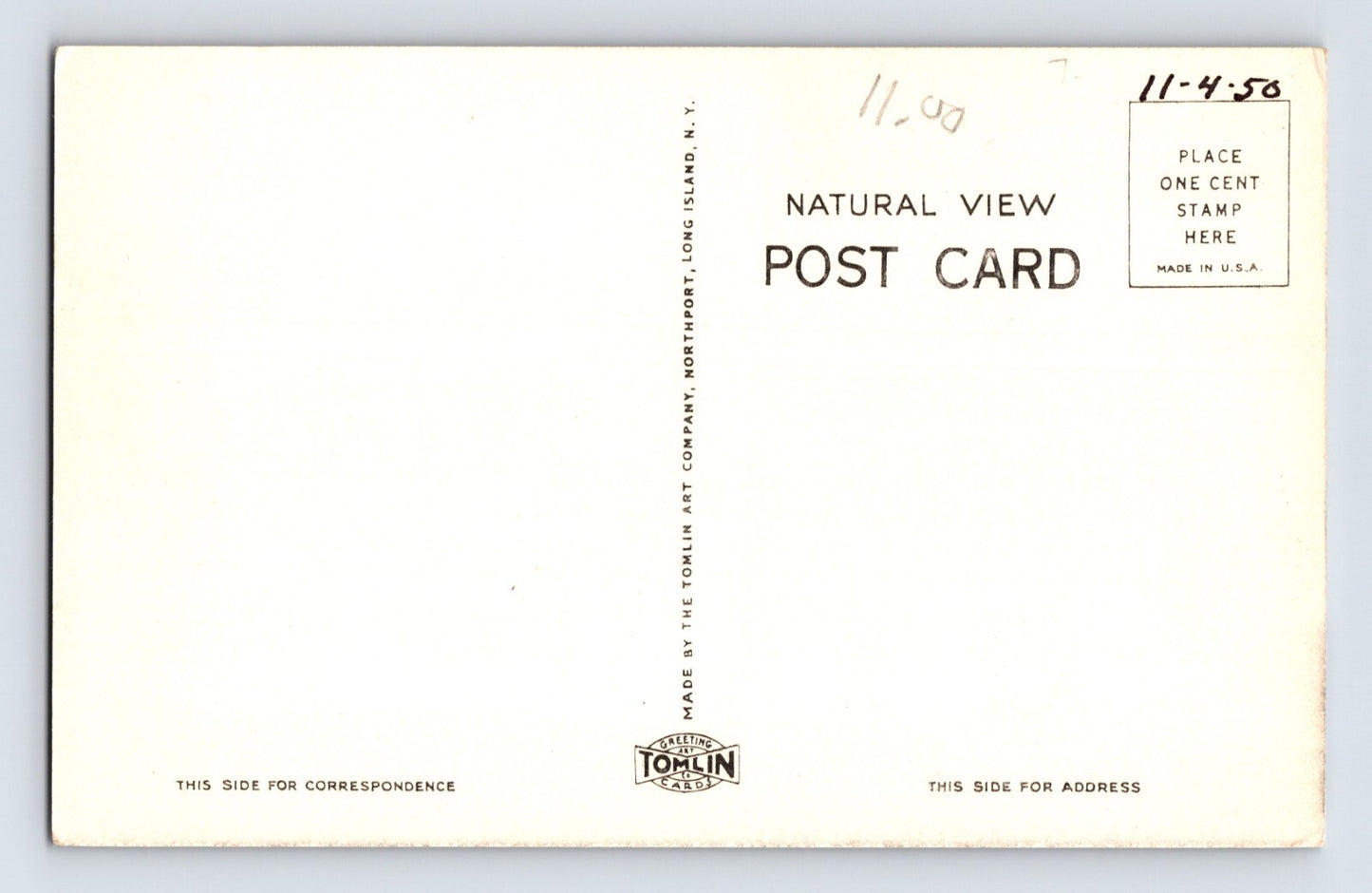 Floral Park New York Long Island Post Office 1950s Postcard Unposted