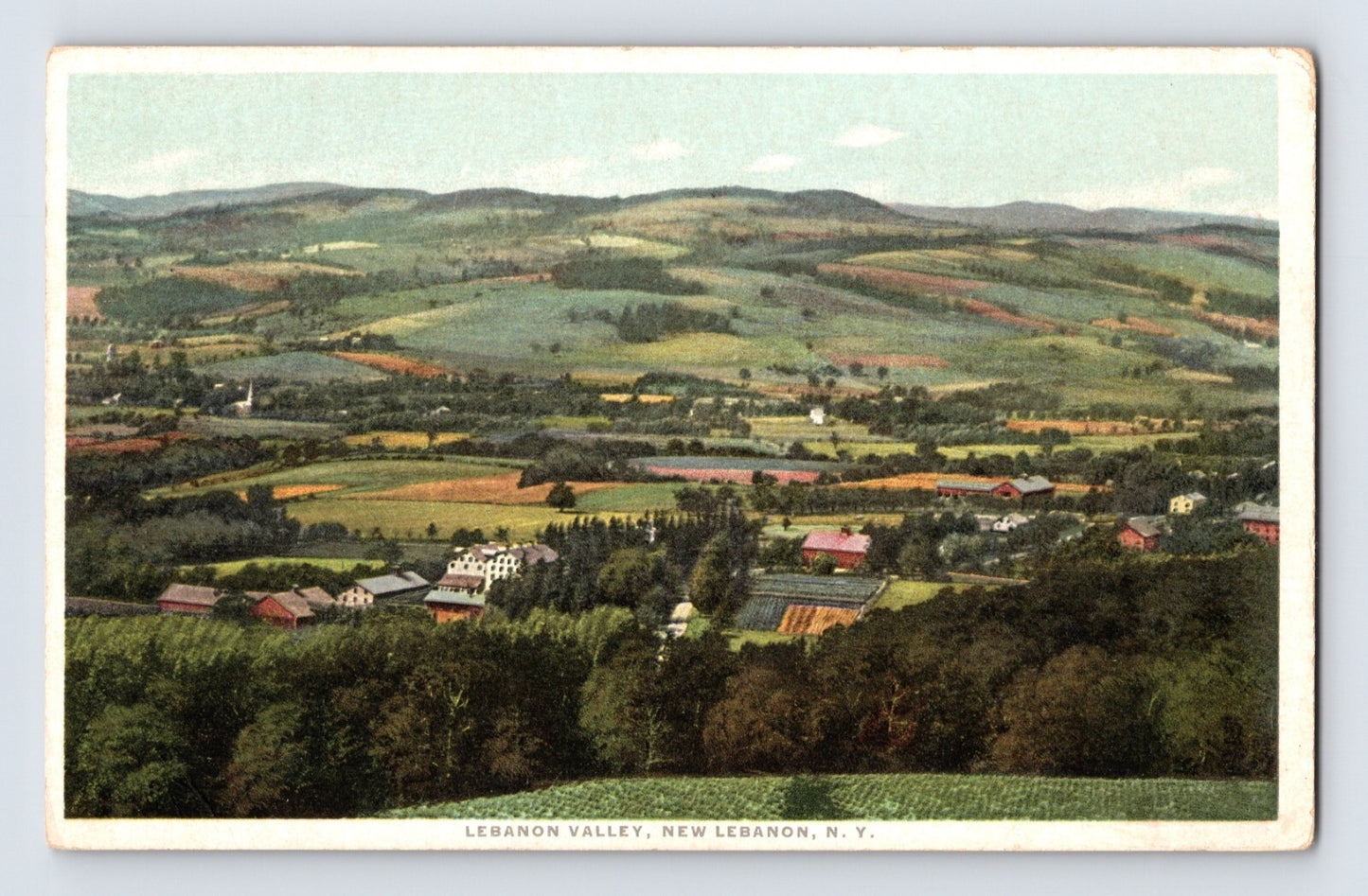 Lebanon New York Valley Aerial 1910s Postcard Unposted Divided Back