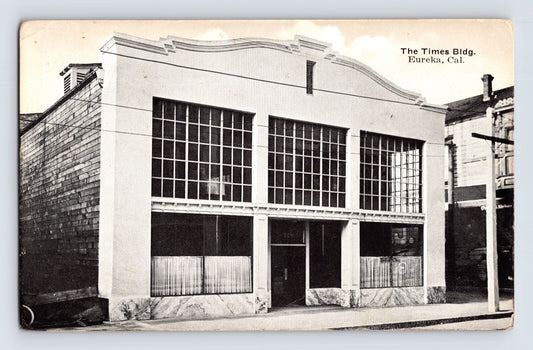 Eureka California Times Building early commercial architecture storefront large windows 1910s postcard