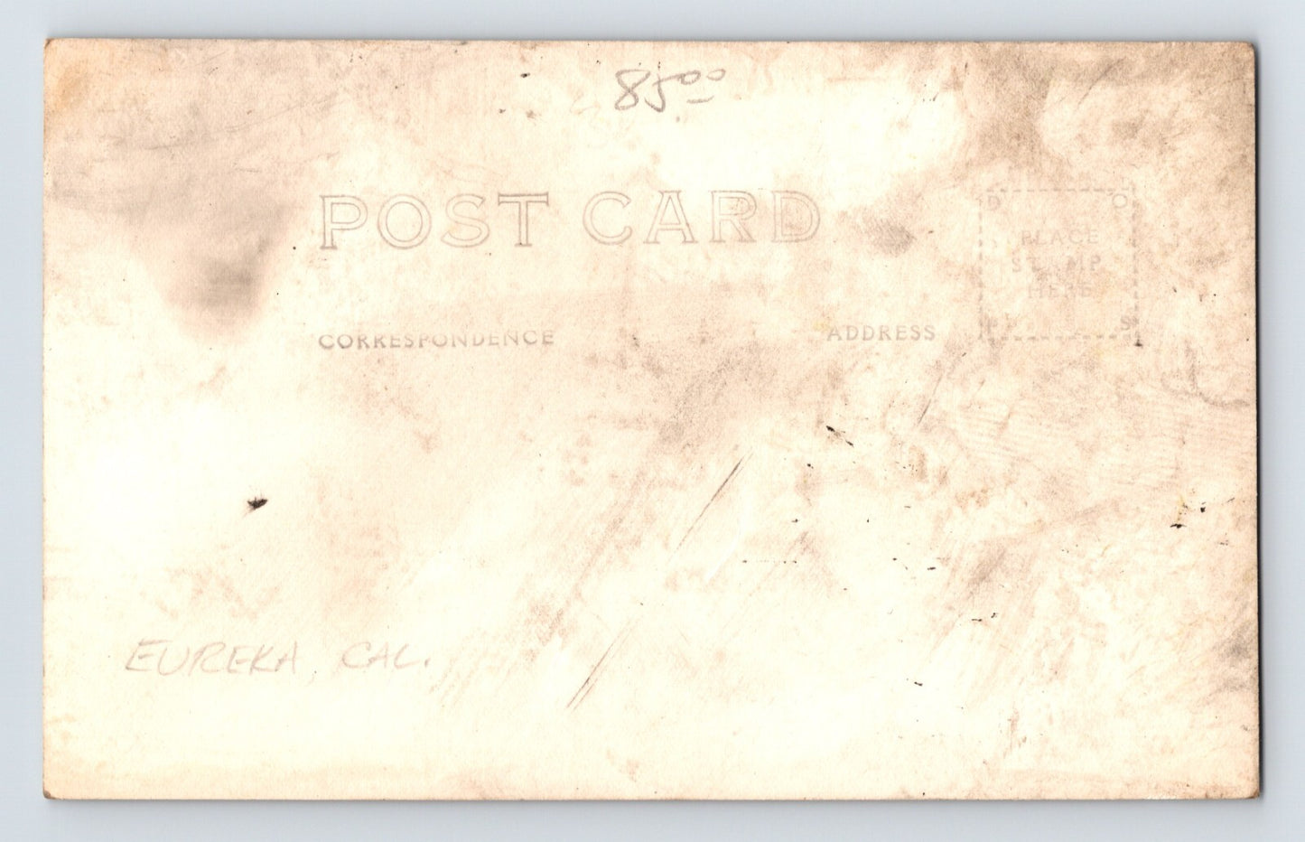 Eureka California 4th and G Street Candy Electric Waffle 1930s RPPC Postcard
