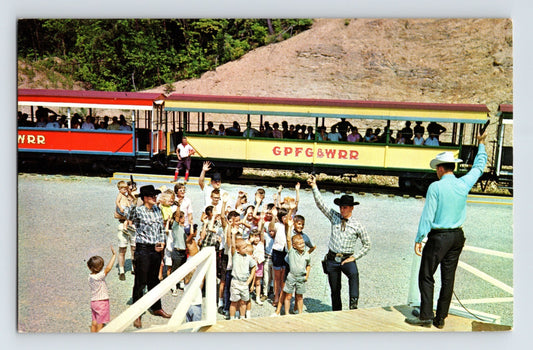 Gatlinburg Tennessee Goldrush Junction Railroad Train 1960s Postcard