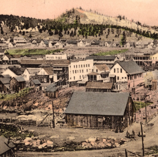 Truckee California Aerial Downtown Spring View Behrendt  1910 Postcard Posted