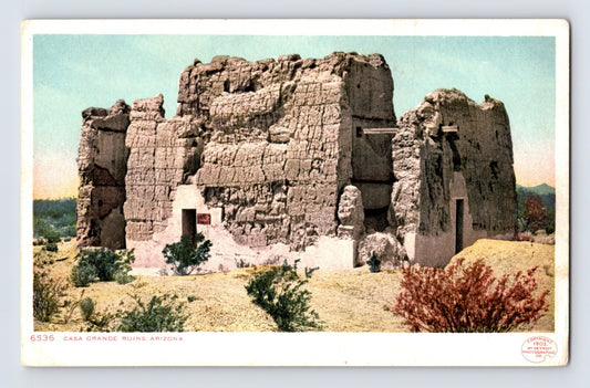 Casa Grande Ruins Arizona Pre-1907 Postcard Undivided BackCasa Grande Ruins Ariz