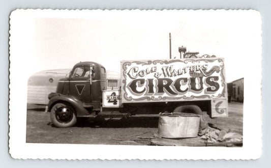 Cole Walter Circus 1953 Photo Water Wagon Truck 5.5 x 3.5