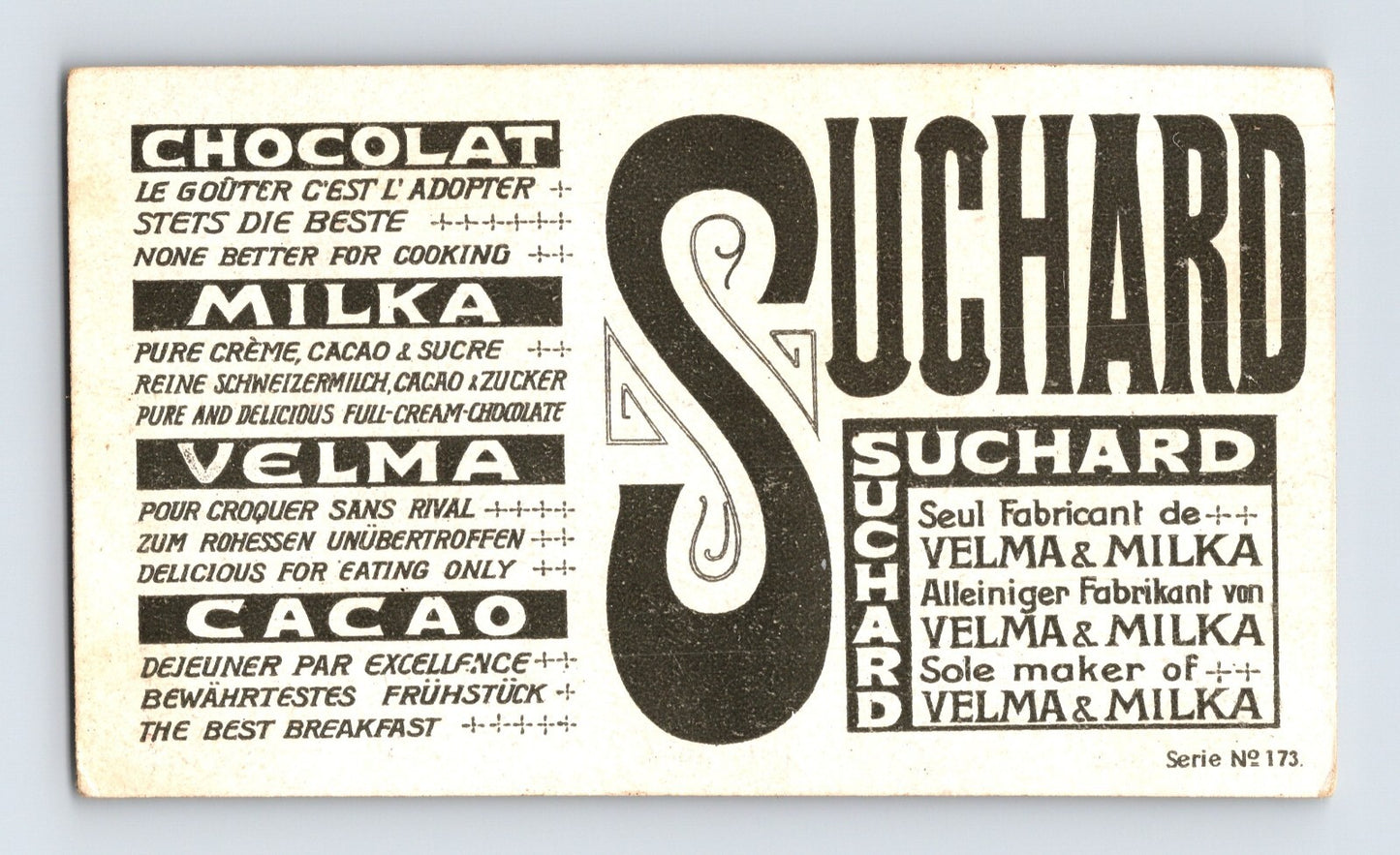 Chocolat Suchard 1890s Victorian Trade Card Wheat Harvest Farming Scene