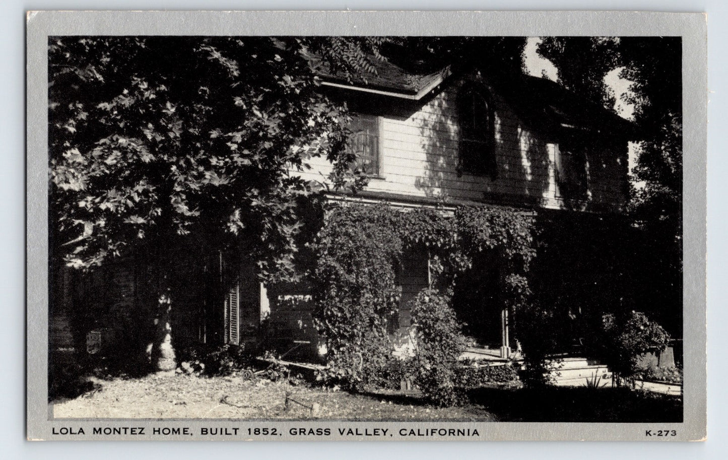 Grass Valley California Lola Montez Home 1940s Postcard Unposted