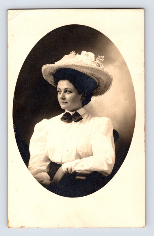 Plano California Belle Ross Portrait 1909 RPPC Postcard Unposted