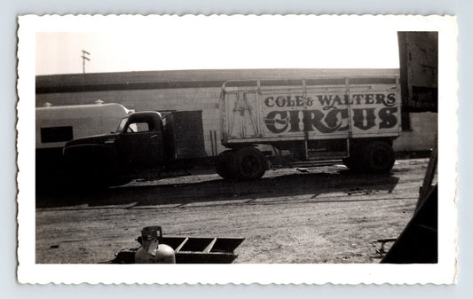 Cole Walters Circus bleacher truck Hugo Oklahoma 1953 circus transport vehicle side lettering