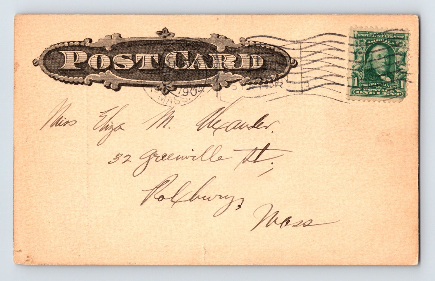 Indianapolis Indiana Washington Street Downtown 1904 Postcard Posted
