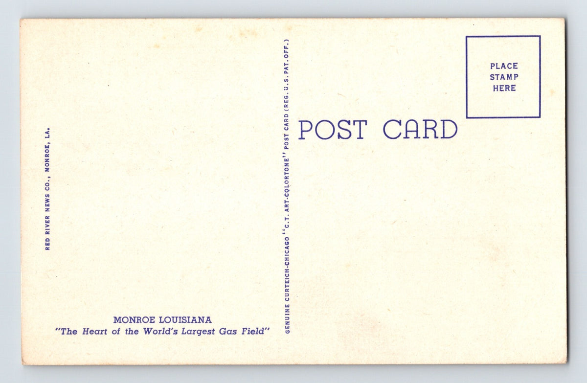 Monroe Louisiana North East State College Brown Hall 1940s Postcard Unposted