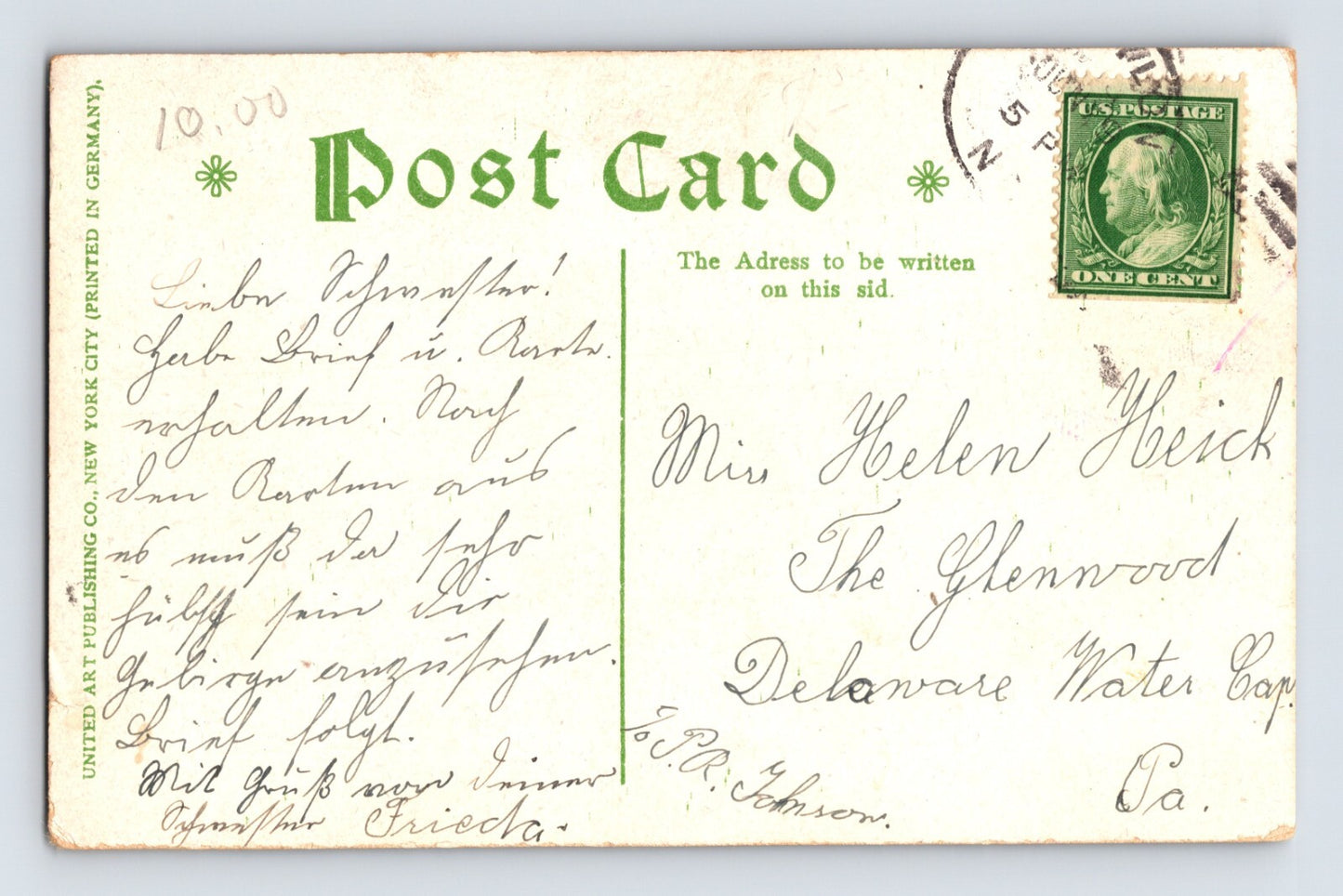 Babylon New York Long Island Little Girl Telephone 1910s Postcard Posted