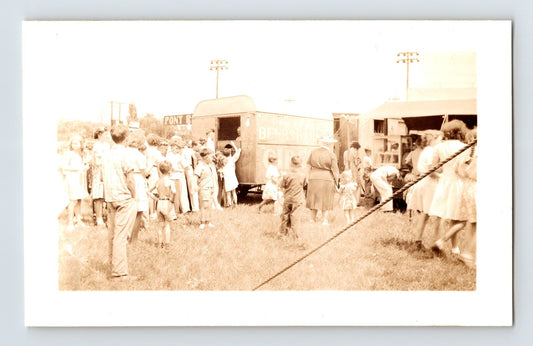 Beer Barnes Circus 1943 ticket wagon crowd entrance vintage photo fairground scene
