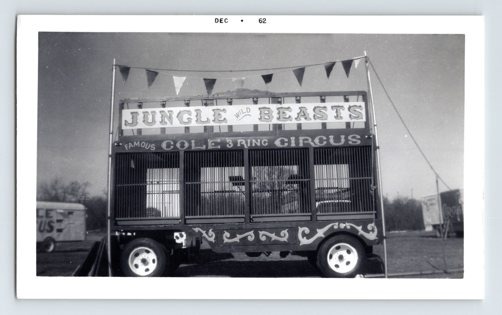 Hugo Oklahoma Cole Circus Jungle Beasts cage wagon 1962 photo