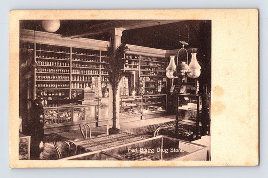 Fort Bragg California Drug Store Interior 1920 Postcard Posted Divided Back