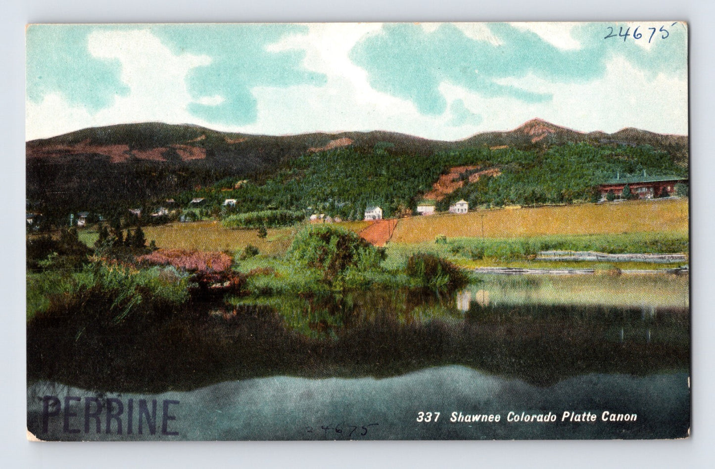 Shawnee Colorado Platte Canon landscape river mountains 1910s postcard