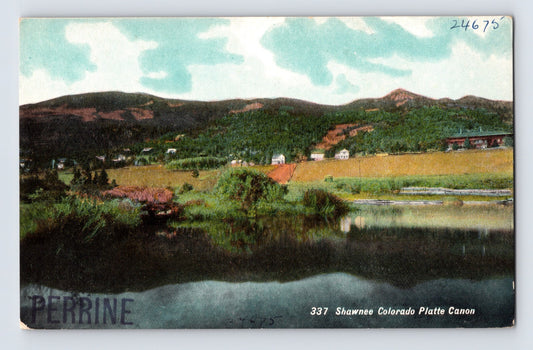 Shawnee Colorado Platte Canon landscape river mountains 1910s postcard