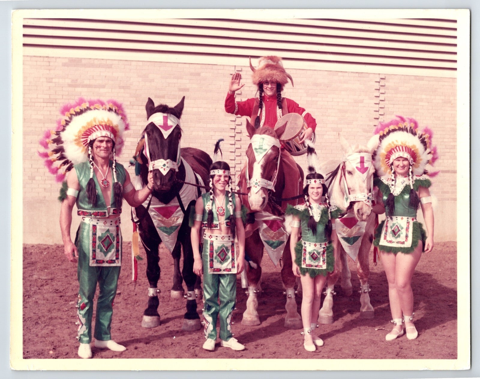 Circus Horse Family 1960s Photo Native American Indian Themed Costume Act 8 x 10
