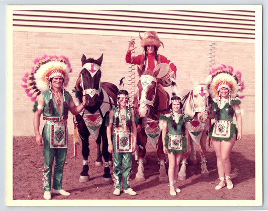 Circus Horse Family 1960s Photo Native American Indian Themed Costume Act 8 x 10