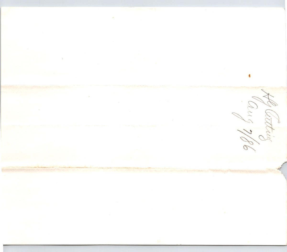 Boston Massachusetts 1886 H G Cutting Jeweler Watches Billhead - 8.5 x 7