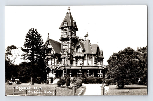 Eureka California Ingomar Club Mansion 1950s RPPC Postcard Unposted