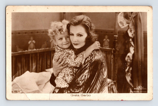 Greta Garbo MGM Ross Verlag 1930s Photo RPPC Postcard Unposted