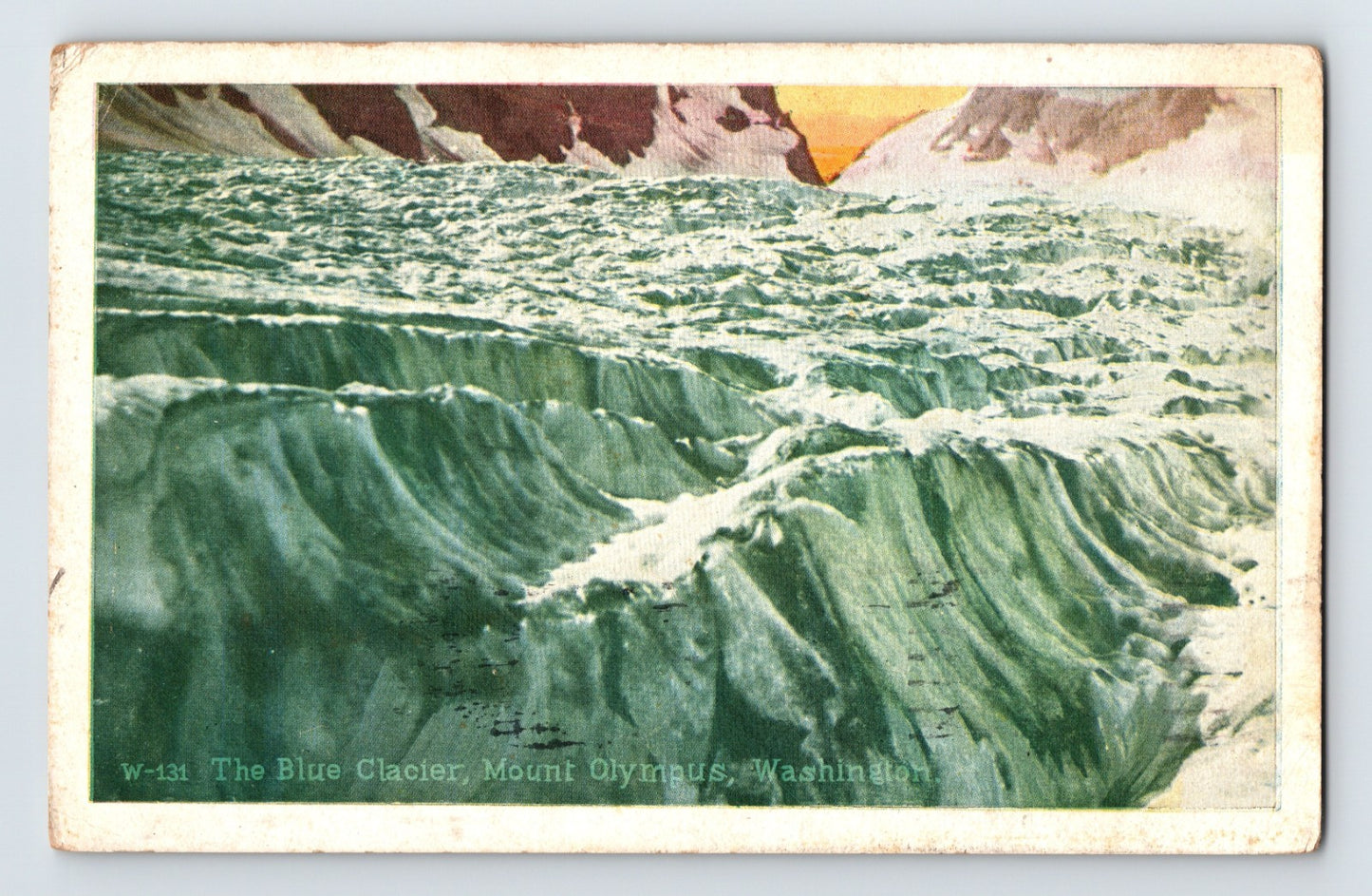 Bellingham Washington Mount Olympus Blue Glacier 1935 Postcard Posted
