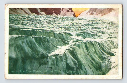 Bellingham Washington Mount Olympus Blue Glacier 1935 Postcard Posted