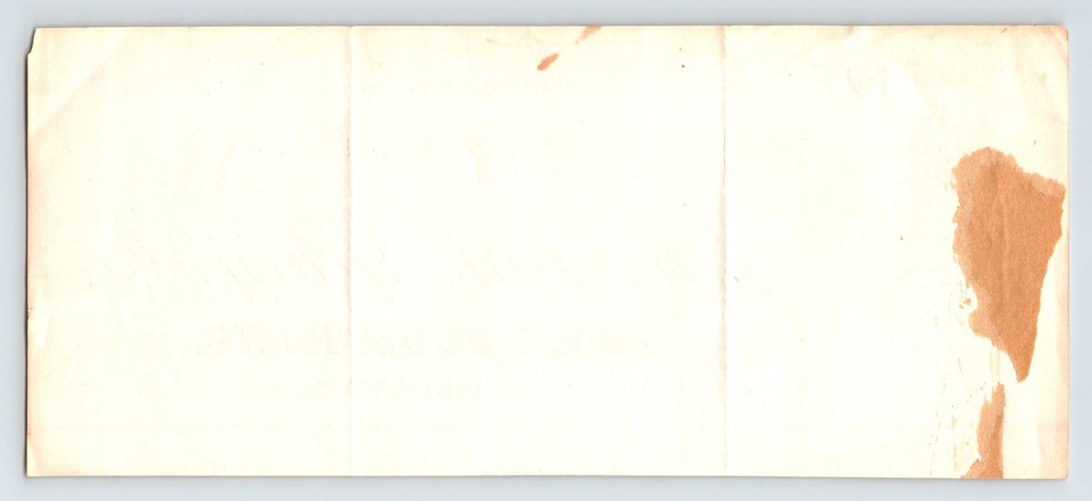 Sacramento Califronia 1889 Kirk Geary Wholesale Druggists Billhead 8.5 x 3.5