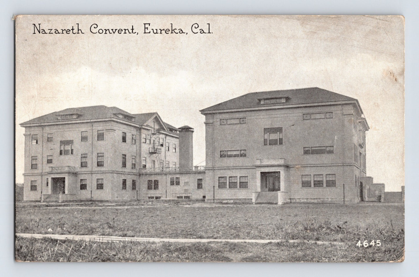 Eureka California Nazareth Convent School buildings 1910s unposted divided back postcard