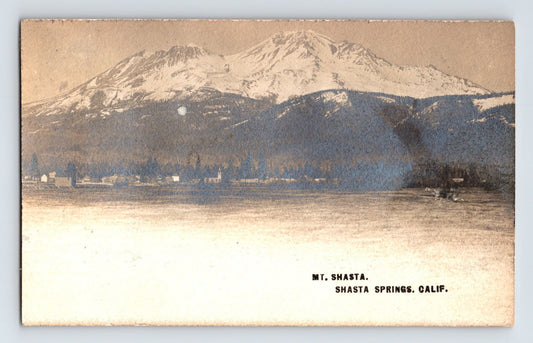Mt Shasta California Springs Landscape Pre-1907 RPPC Postcard Unposted PMC
