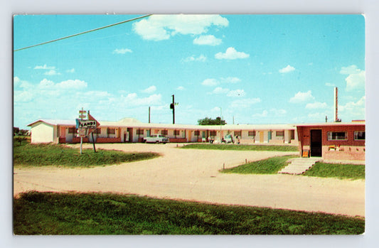 Hillsboro Texas Sands Motel Highway 81 roadside motor court 1960s chrome postcard