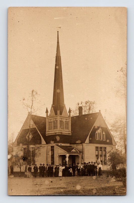 Olinda California Happy Valley Church Community 1910s RPPC Postcard