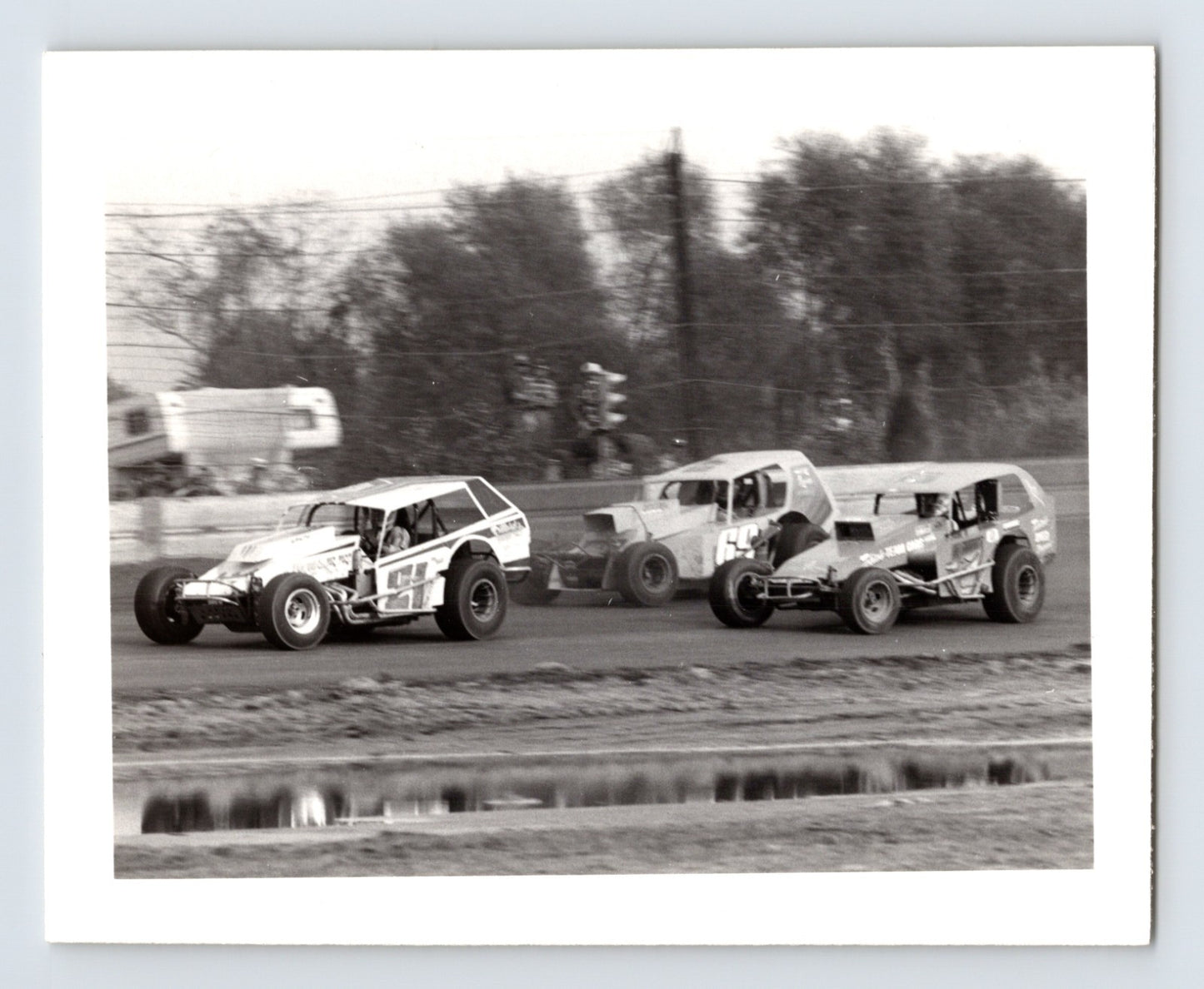 Dirt Track Racing Modifieds Nazareth Pennsylvania Late 1960s Photo - 5 x 7