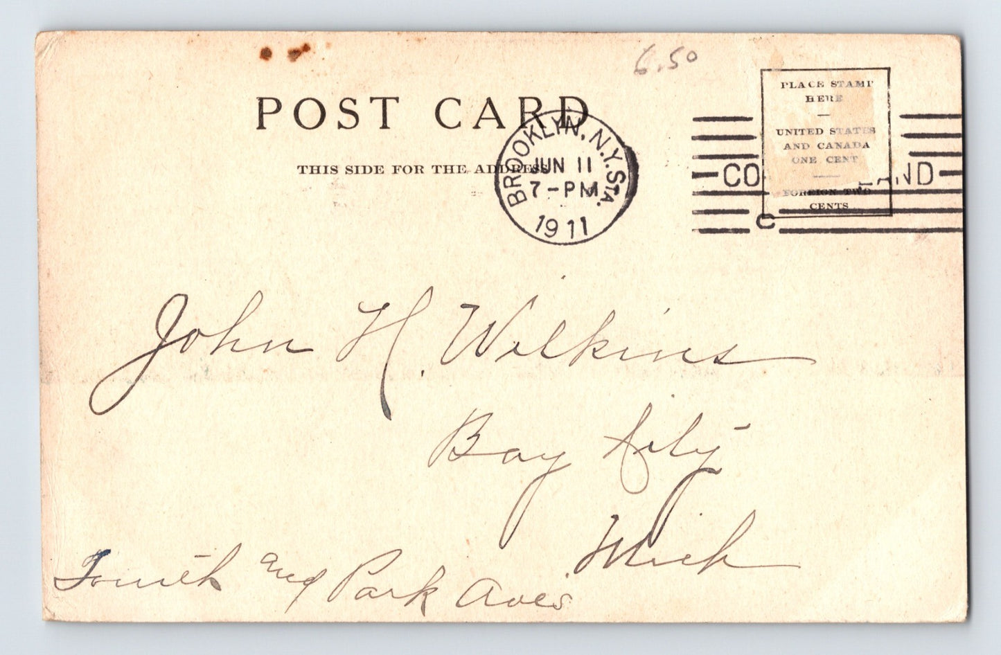 New York City Coney Island Steeplechase Park Aerial 1911 Postcard Posted