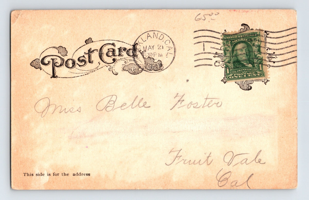 Oakland California Idora Park Roller Skating Humor 1906 Postcard Posted