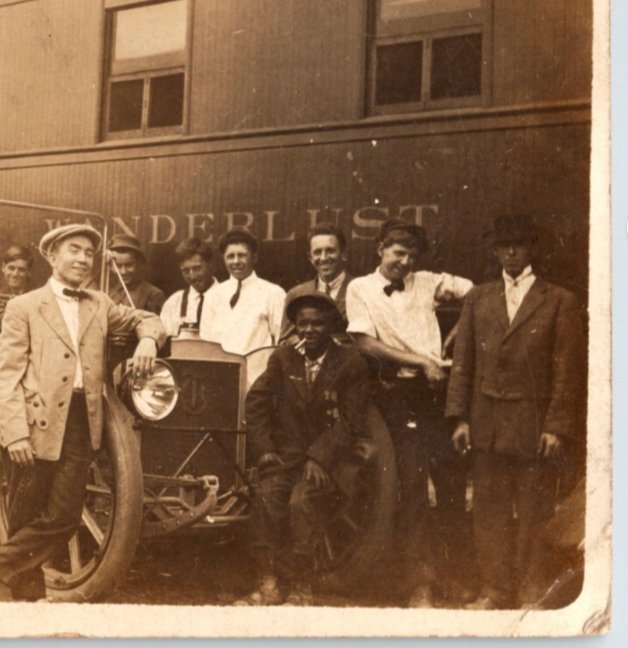 William Todd Show Circus Railroad Train Car Wanderlust 1910s Postcard RPPC AZO