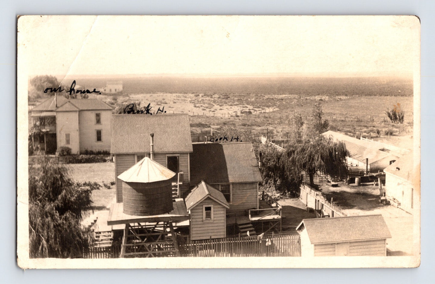 Isleton California Cook Bank House 1910s RPPC Postcard Posted Undivided Back
