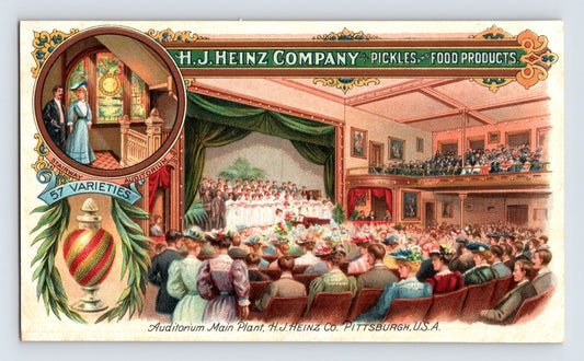 Heinz auditorium factory choir performance Pittsburgh 57 varieties postcard