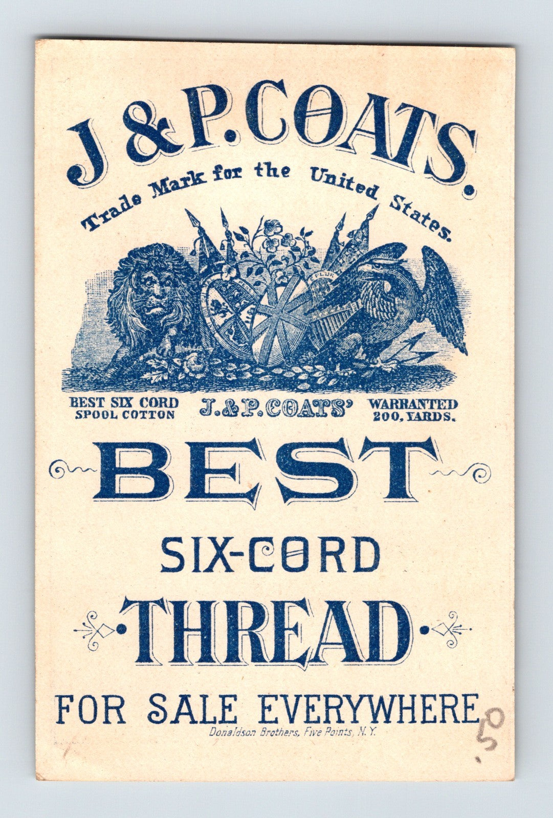 J P Coats Children Seesaw London Bridge Rhyme 1890s Trade Card 2.5 x 4