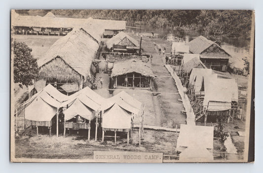 Placerville California General Woods Camp 1911 RPPC Postcard Posted Divided Back