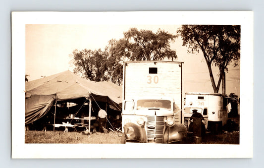 Clyde Beatty Circus cook house dining tent trucks 1940s circus camp photo