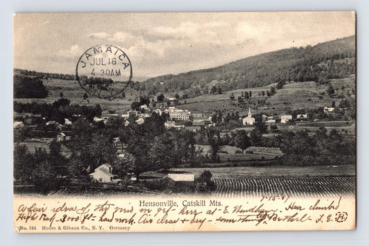 Hensonville New York Catskills Aerial 1907 Posted Undivided Back