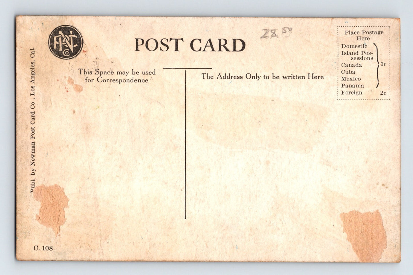 Mount Wilson California Peak Cottages Hotel 1910s Postcard Unposted Divided Back