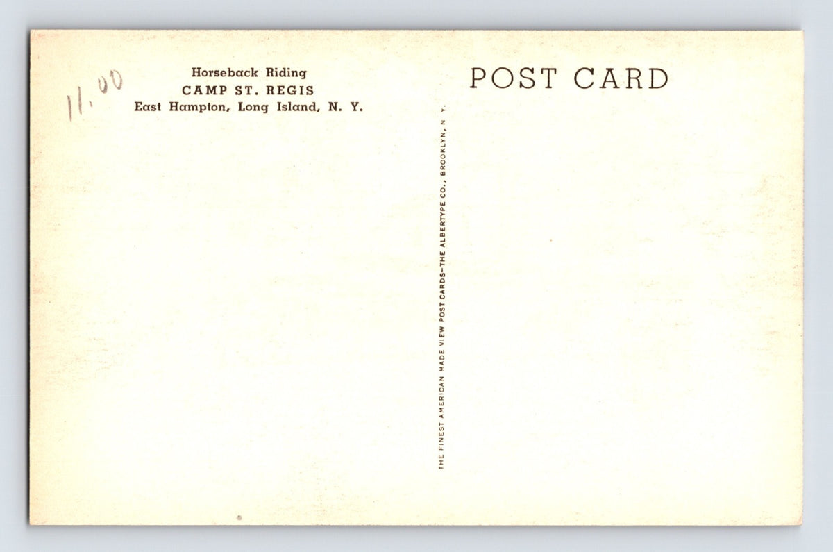 East Hampton New York Long Island Camp St Regis 1950s Postcard Unposted